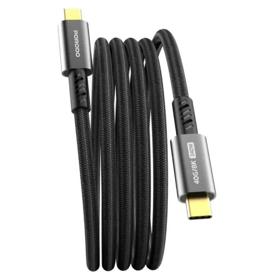 Porodo 40Gbps Usb4 Thunderbolt Cable 6Ft/1.8M